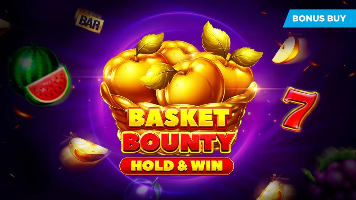 Basket Bounty Hold and Win, immagine promozionale con il cesto di mele dorate